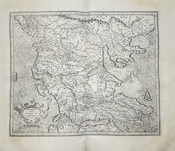 Gerhard Mercator (1512–1594) – Map of Macedonia, Epirus, and Achaia – Greece – Engraving (1633)