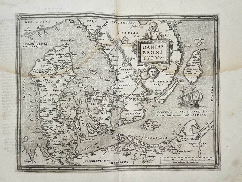 Gerhard Mercator (1512–1594) – Map of the Kingdom of Denmark – Denmark – Engraving (1633)