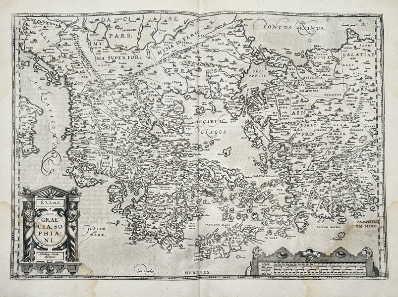 Abraham Ortelius (1527–1598) – Map of Ancient Greece – Greece – Engraving (1633)