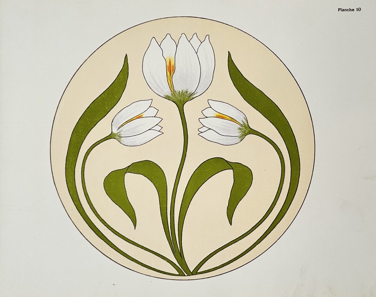 Alphonse Mucha (1860–1939) – View of White Crocus – Lithograph (1902)