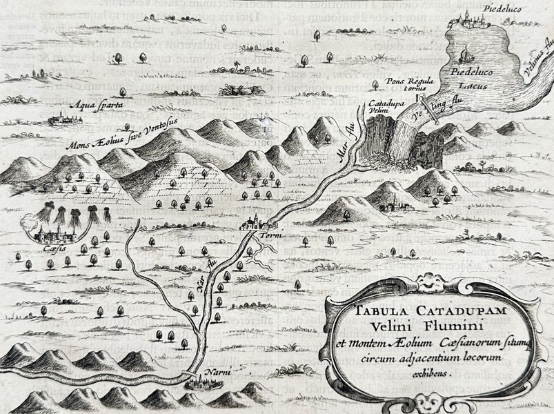 Athanasius Kircher (1602–1680) – View of the Cascata delle Marmore – Engraving (1664)