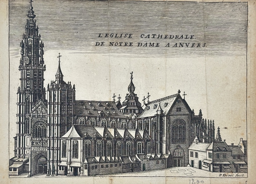 Lodovico Guicciardini (1521-1589) after - Antwerp - Our Lady's Cathedral - Antwerpen - O.L.Vrouwekathedraal