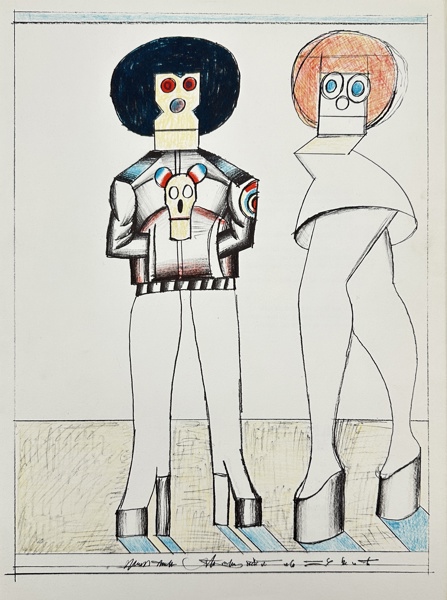 Saul Steinberg (1914-1999) after - Original Lithography - Untitled