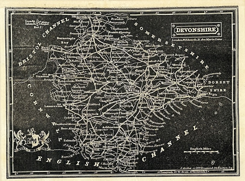 William Pinnock (1782-1843) - County Map of Devonshire 