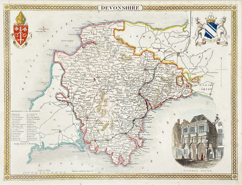 Thomas Moule (1784-1851) - County Map of Devonshire 