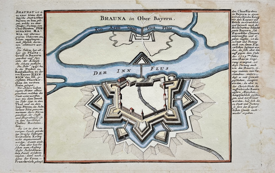 Gabriel Bodenehr (1664–1758) - Map of Germany - Braunau in Upper Bavaria