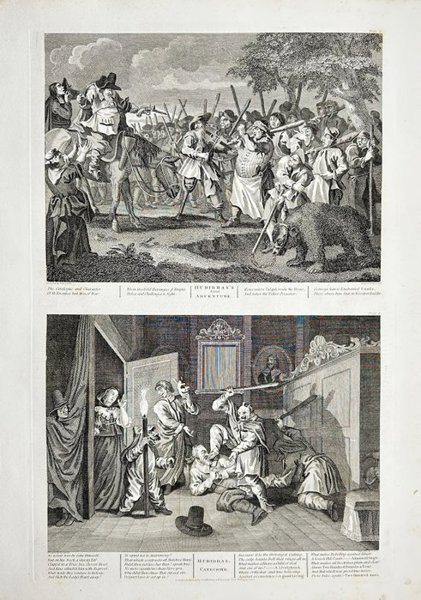 William Hogarth (1697–1764) & Thomas Cook (1744-1818) - Etching & Engraving: Hudibras's First Adventureб Evil spirits teach Hudibras the catechism