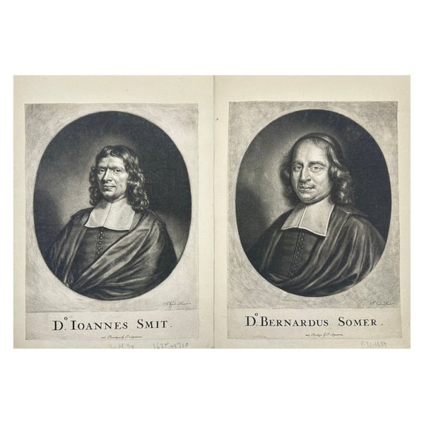 Jacob Gole (1660 c.-1724) - Pieter van Opoeteren (1670-1724) - Portrait of Johannes Smit & Bernardus Somer