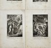 Bause (1738–1814), C. G. Cook (18th-century engraver), J. J. Haid (1704–1767) - Set of 4 Antique Engravings – Mythological Scenes from Classical Antiquity