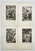 Bause (1738–1814), C. G. Cook (18th-century engraver), J. J. Haid (1704–1767) - Set of 4 Antique Engravings – Mythological Scenes from Classical Antiquity