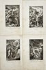 Bause (1738–1814), C. G. Cook (18th-century engraver), J. J. Haid (1704–1767) - Set of 4 Antique Engravings – Mythological Scenes from Classical Antiquity
