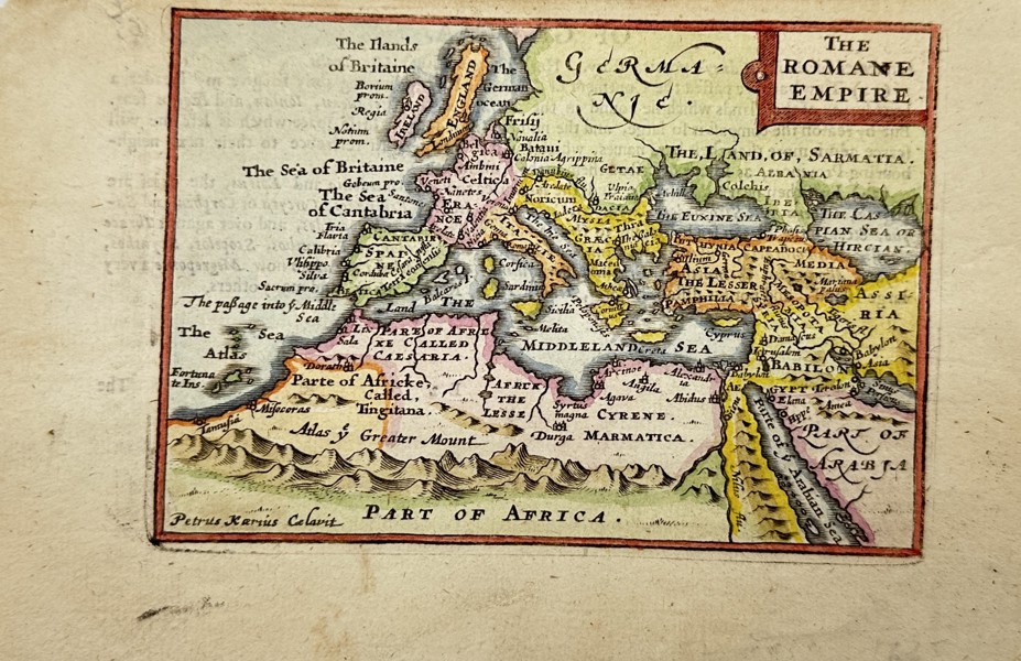 John Speed (1551-1629), Petrus Karius - Map of the Roman Empire - from Speed's Epitome