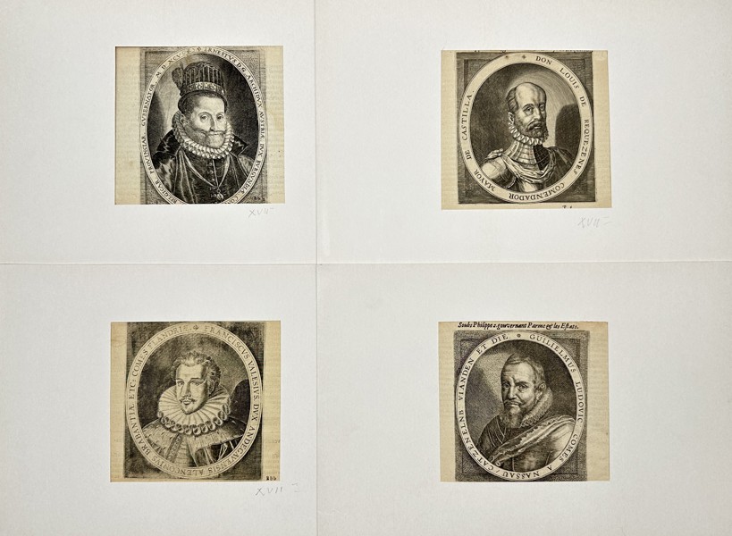 Unknown Author - Set of 4 Engravings - Portraits of European Historical Figures - Duke of Anjou - Luis de Requesens