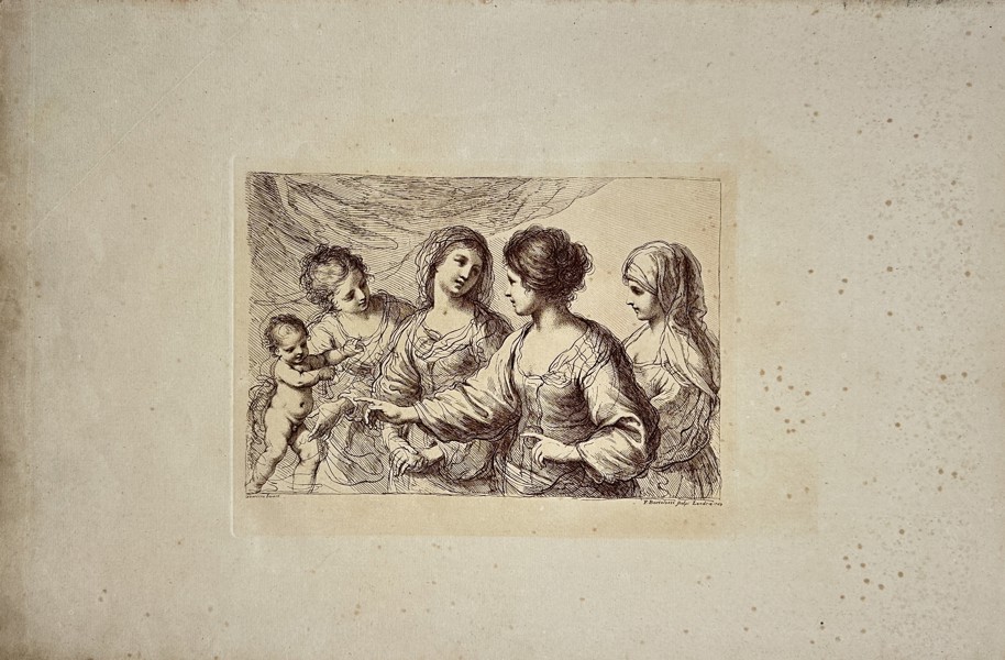 Francesco Bartolozzi (1727-1815) - Four Women with a Child - After: Giovanni Francesco Barbieri (Guercino)