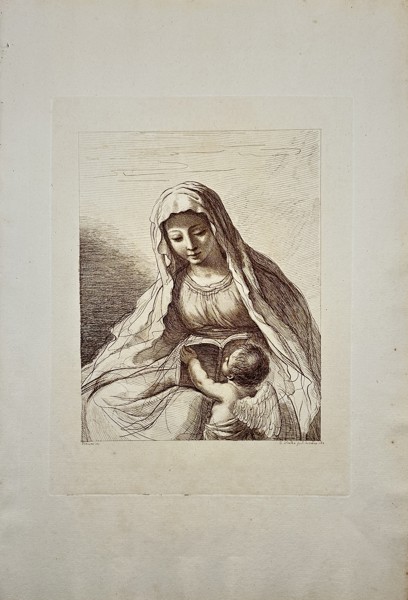 Francesco Bartolozzi (1727-1815) - Madonna Reading - After: Giovanni Francesco Barbieri (Guercino)