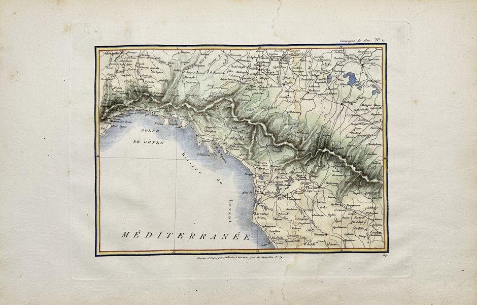 Ambroise Tardieu (1788-1841) - Map of Liguria - Genova - Italy 