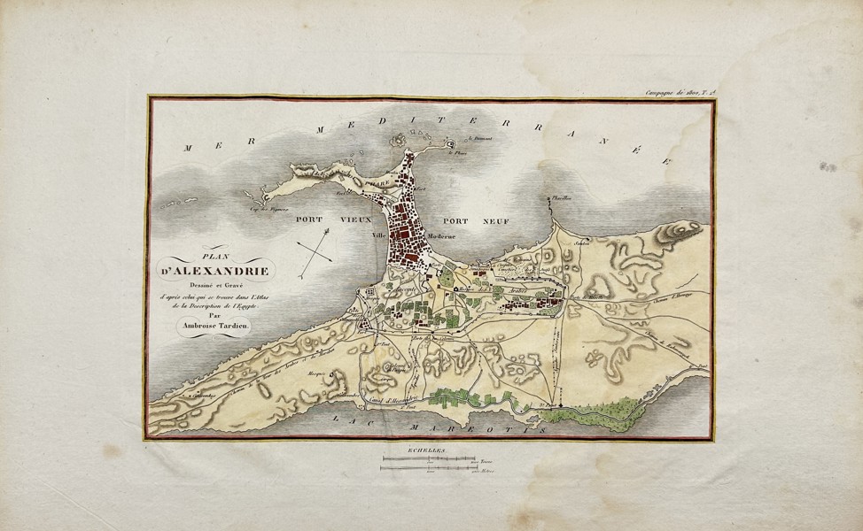 Ambroise Tardieu (1788-1841) - Map of Alexandria - Egypt