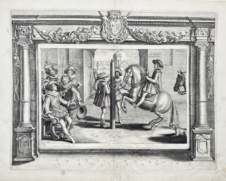 Crispijn de Passe II, “The Instruction of the King in the Exercise of Riding a Horse" - 1666