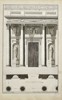 Jean-Francois de Neufforge (1714-1791) - Design of a Corinthian Portico - Facade and Plan of a Building