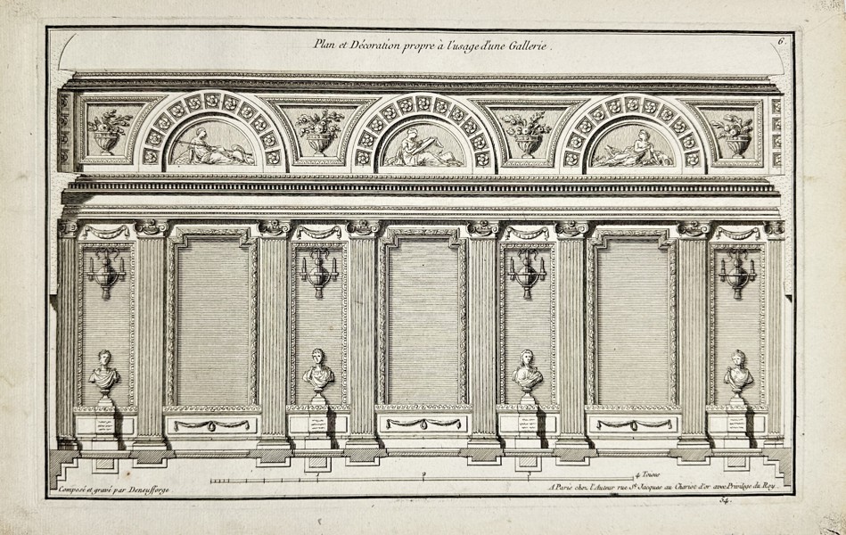 Jean-Francois de Neufforge (1714-1791) - Decoration of a Large Hall