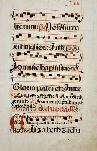 Unknown - Script - Latin antiphonary on paper with initials in red - 17th Century, Italy 