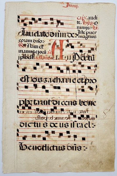 Unknown - Script, 17th Century - Italy - Latin antiphonary on paper with initials in red  