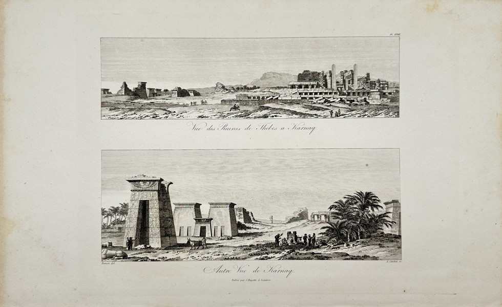 Dominique Vivant Denon - Antique Print, View of Karnak - Egypt