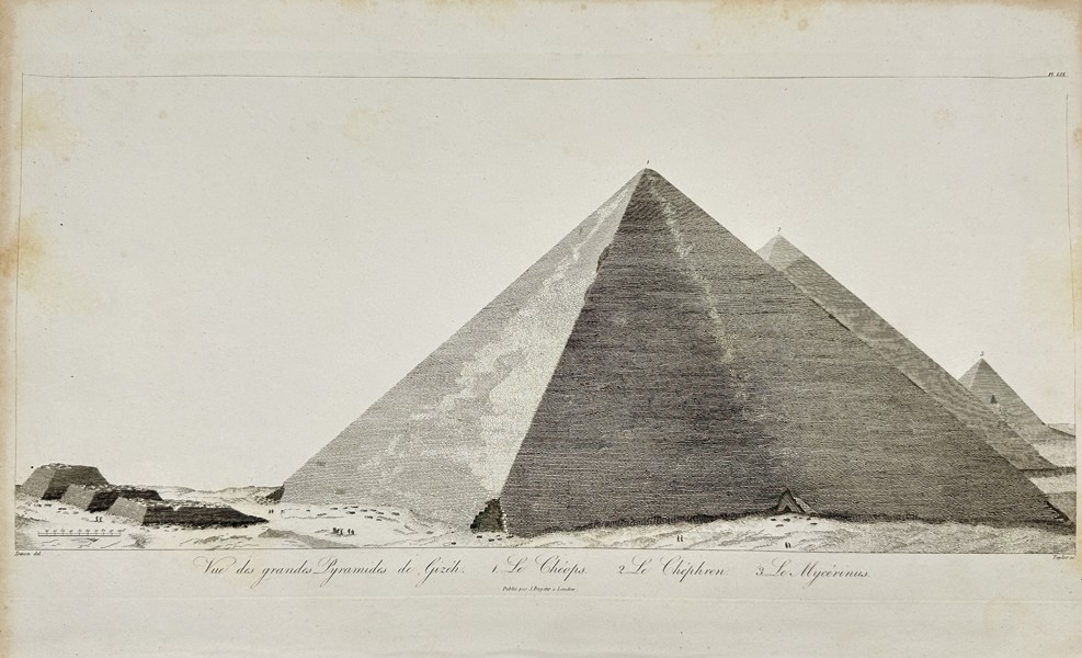 Dominique Vivant Denon - Antique Print, The Great Pyramid of Giza - Egypt