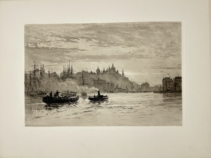 Axel Herman Haig (1835-1921) - Etching and Aquatint - Swedish Landscape - View of Stockholm