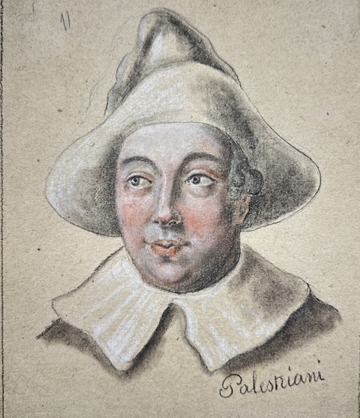 European School (18th Century) – Portrait of a Man in a Soft Hat – Watercolour with Ink  (1788)