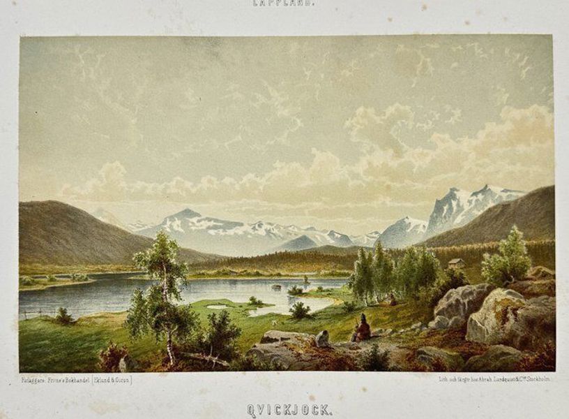 Carl Anton Pettersson (1861–1928) – Gvickjock, Lapland – Chromolithograph (1866)