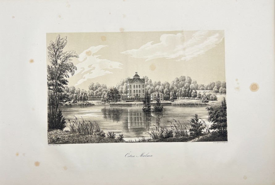 Ulrik Thersner (1779–1828) – View of Öster Malma – Engraving from "Fordna och närvarande Sverige" (1828–1867)