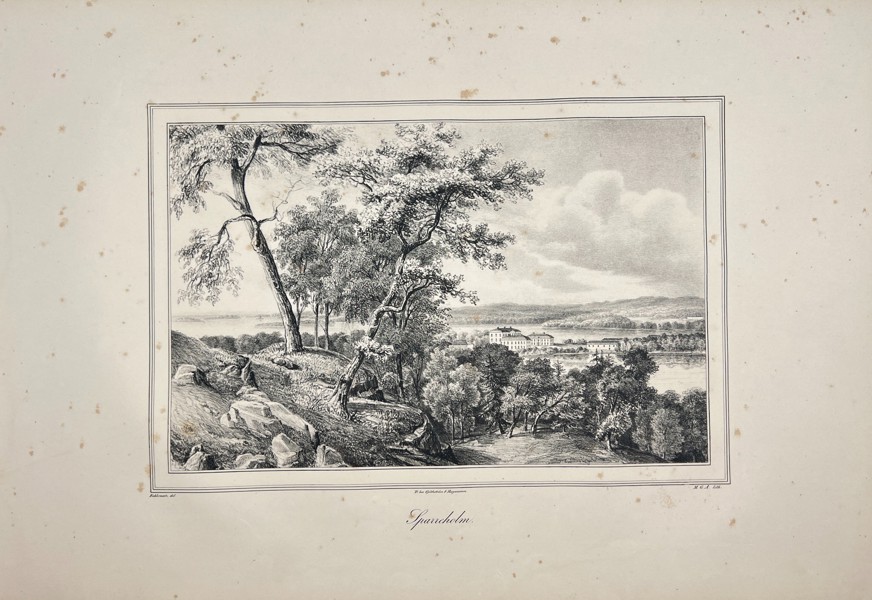 Ulrik Thersner (1779–1828) – View of Sparreholm Castle – Engraving from "Fordna och närvarande Sverige" (1828–1867)