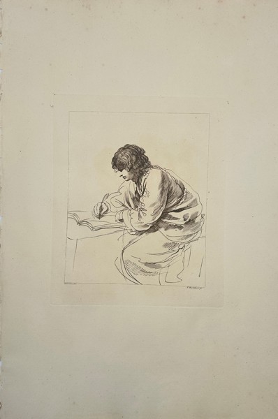 Francesco Bartolozzi (1728–1815) – St John the Evangelist – Engraving after Giovanni Francesco Barbieri (Guercino) – London (1764)