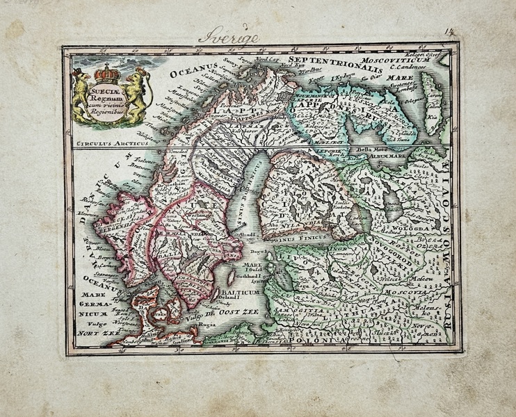 Christoph Weigel the Elder (1654–1725) – Map of Sweden and Surrounding Regions / Sueciae Regnum cum vicinis Regionibus – Hand-Coloured Copperplate Engraving (c.1720)
