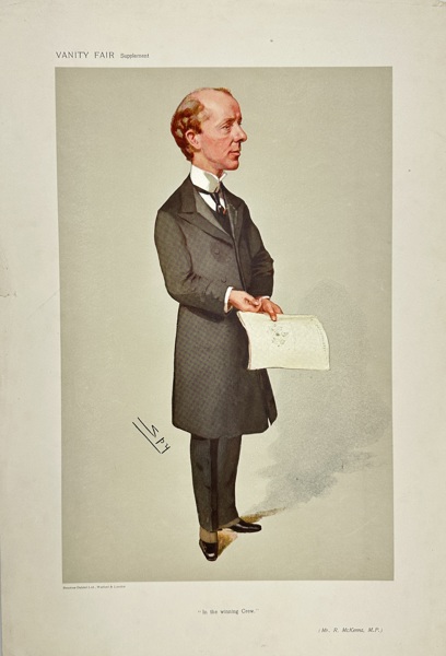 Leslie Ward (1851–1922) – In the Winning Crew – Vanity Fair Caricature of Mr. R. McKenna, M.P. – Chromolithograph (c. Early 1900s)