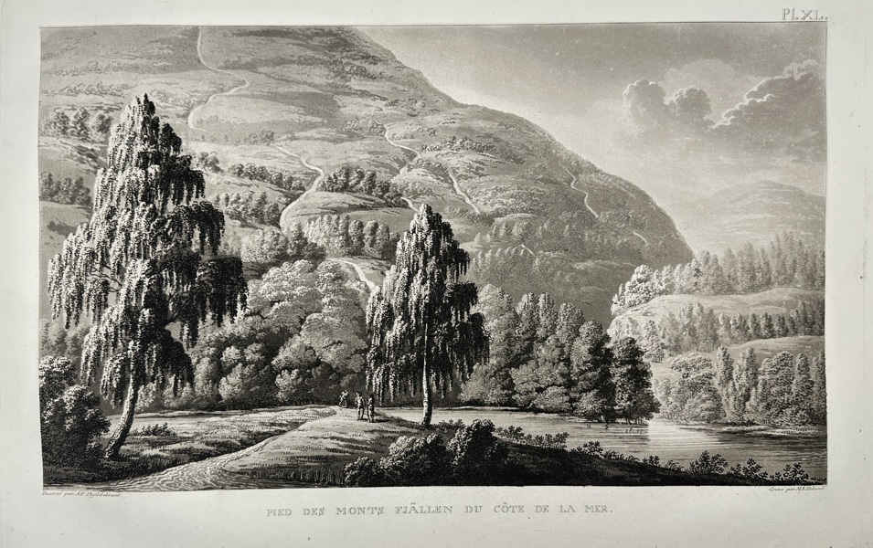 Anders Fredrik Skjöldebrand (1749–1834) – Pied des Monts Fjällen du côté de la mer – Aquatint Engraving from Voyage Pittoresque à travers la Suède (c.1802)