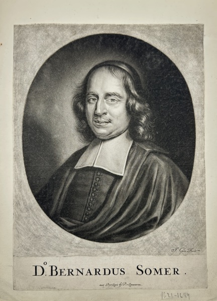 Jonas Gole (c.1630–1679) – Portrait of Dr. Bernardus Somer (1621–1684) – Mezzotint Engraving (17th Century)
