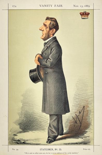 Carlo Pellegrini (1839–1889) - Chromolithography - Portrait of Anthony Ashley-Cooper - Vanity Fair Caricature - 1900