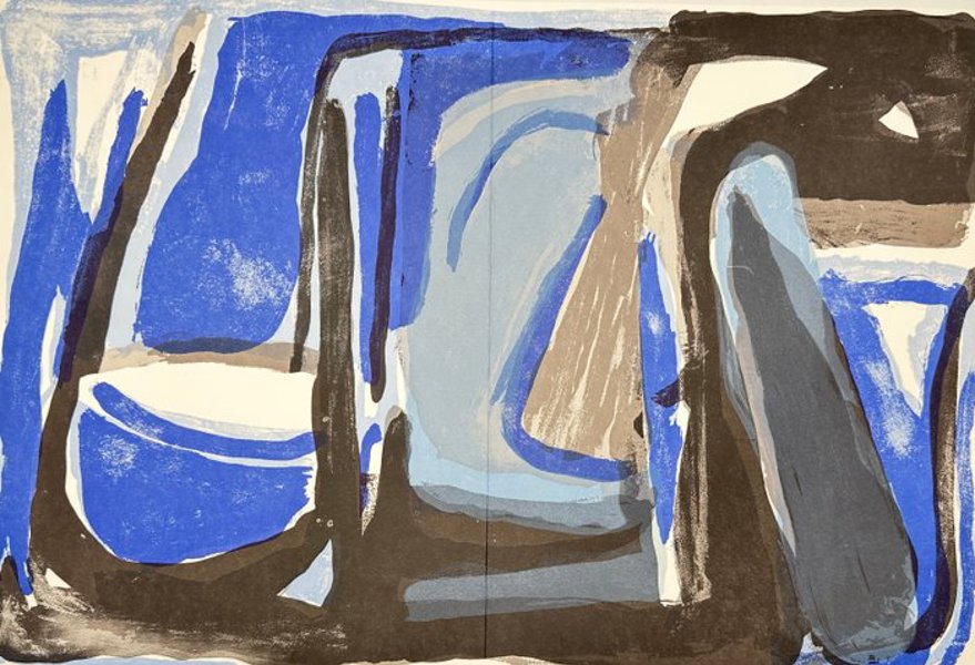 Bram van Velde (1895–1981) - Color Lithograph - Untitled Abstract Composition – Color Lithograph - 1960s