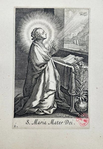 Boetius Adams Bolswert after Abraham Bloemaert - Religious Engraving – Santa María, Madre de Dios – 1619