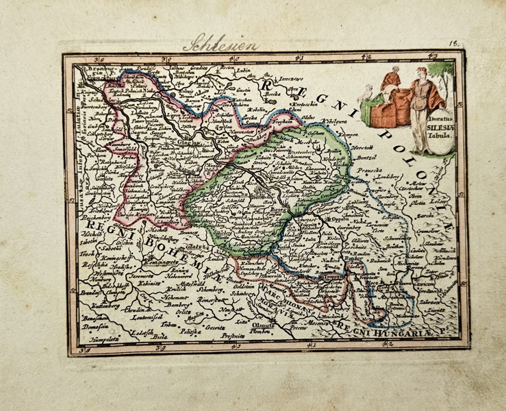 Christoph Weigel (1654–1725) – Map of Silesia / Silesiae Tabula – Hand-Coloured Copperplate Engraving (c.1720)
