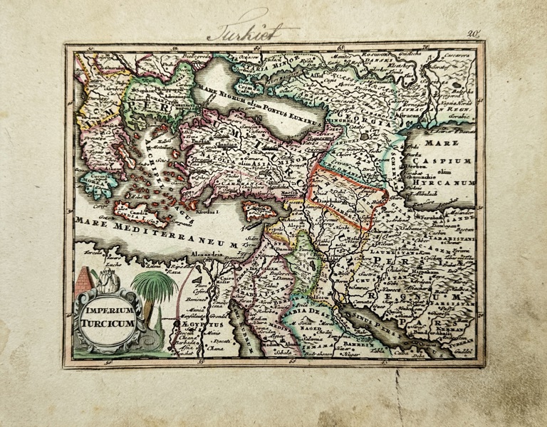 Christoph Weigel (1654–1725) – Map of the Ottoman Empire / Imperium Turcicum – Hand-Coloured Copperplate Engraving (c.1720)