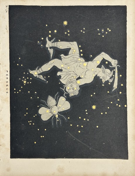 Charles Blunt (1803–1878) – Hand-Coloured Aquatint – Perseus from The Beauty of the Heavens (1849)