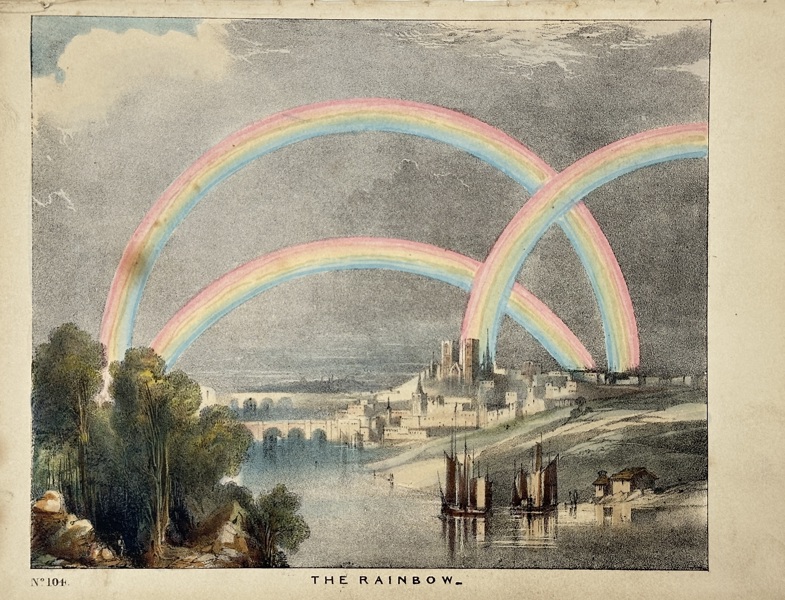 Charles Blunt (1803–1878) – Hand-Coloured Aquatint – The Rainbow from The Beauty of the Heavens (1849)