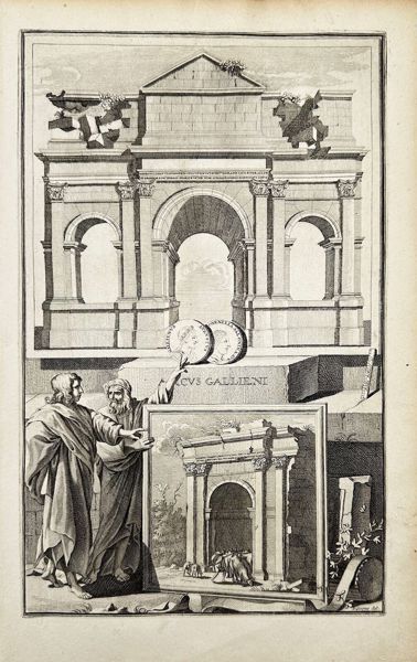 Friedrich Jan Georee – A Reconstruction of the Arch of Gallienus – From Beschryving van oud en nieuw Rome – Engraving (1704)