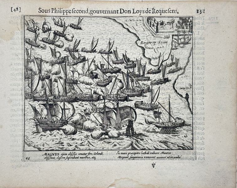 Gerrit Baudartius (1565–1640) – Historical Engraving – "Sous Philippe Second, Gouvernant Don Loys de Requesens" (1616)