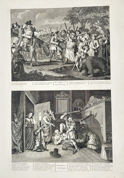 William Hogarth (1697–1764) & Thomas Cook (1744-1818) - Etching & Engraving: Hudibras's First Adventureб Evil spirits teach Hudibras the catechism