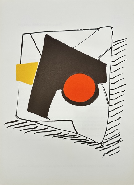 Alexander Calder – Original Lithograph – "Red/Yellow" (Derrière Le Miroir, 1972)