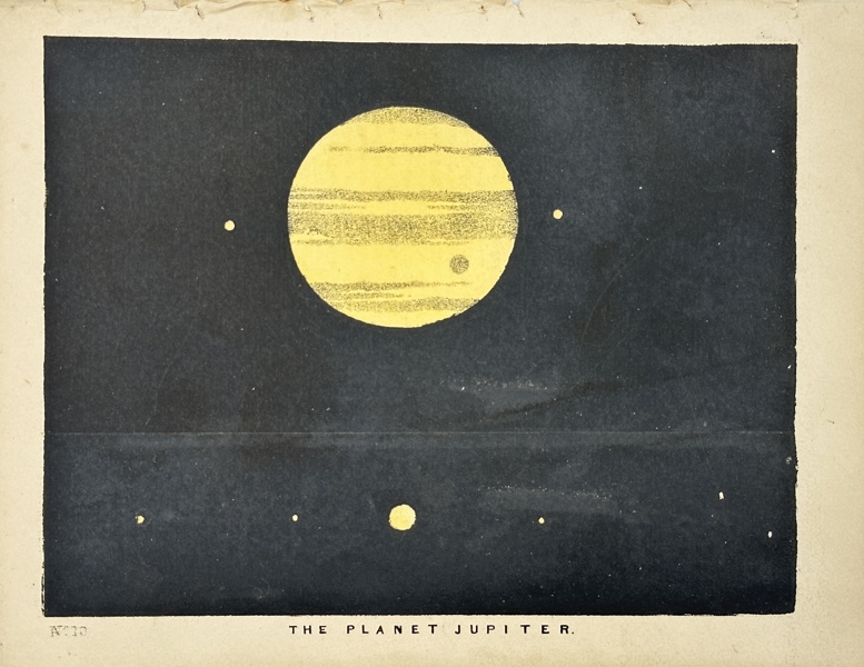 Charles Blunt (active 1830s–1840s) – The Planet Jupiter – Hand-Coloured Aquatint from The Beauty of the Heavens (1849)